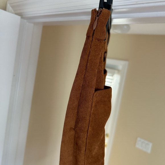 SHEIN corduroy button down Brown size small Midi Pencil Skirt - Picture 2 of 4